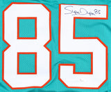 Mark "Super" Duper Signed Miami Dolphins Teal Jersey (JSA) 3xPro Bowl W.R.