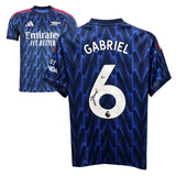 Gabriel Signed Arsenal FC Away Soccer Jersey #6 with Beckett COA