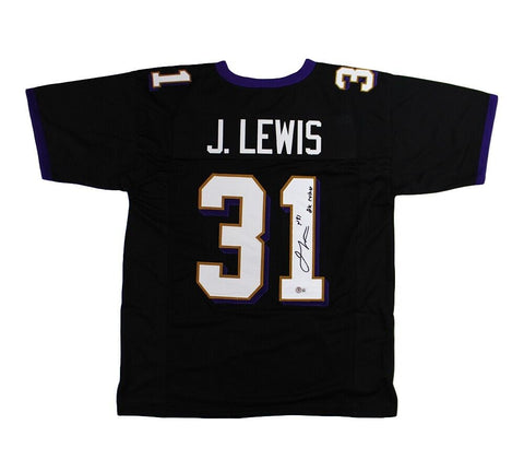 Jamal Lewis Signed Baltimore Custom Black Jersey with "2K Rusher" Inscription