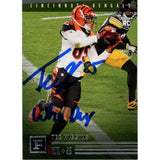 Tee Higgins Autographed Panini PA-19 Who Dey Trading Card Beckett 48911