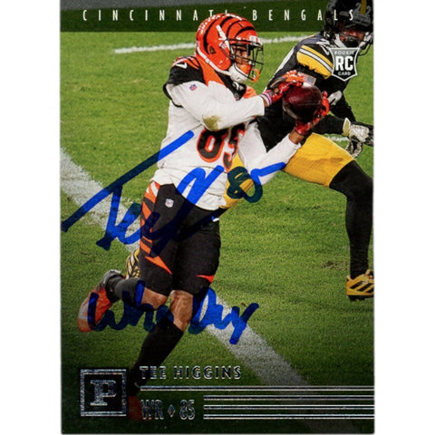 Tee Higgins Autographed Panini PA-19 Who Dey Trading Card Beckett 48911