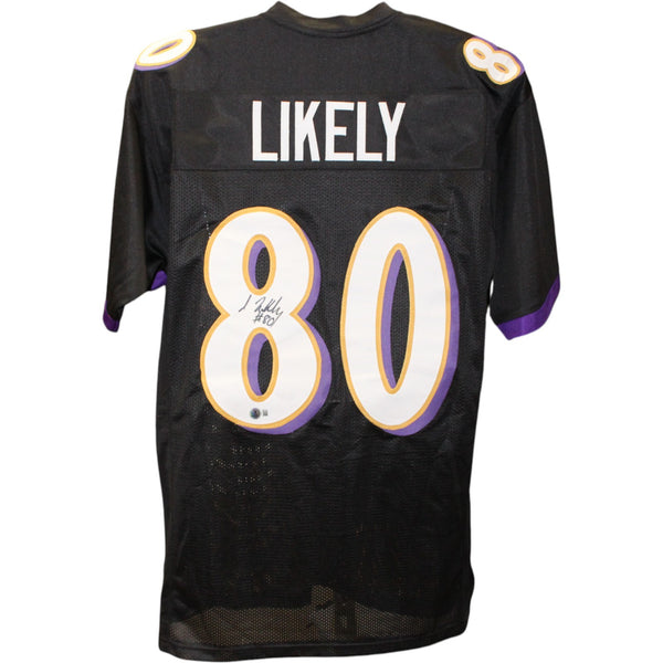 Isiah Likely Autographed/Signed Pro Style Black XL Jersey Beckett Witness 51844