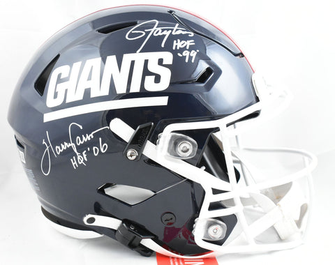 Lawrence Taylor Harry Carson Signed Giants F/S SpeedFlex Helmet HOF- Beckett W