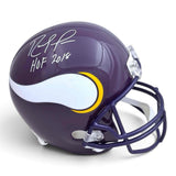 Randy Moss Autographed Signed Vikings VSR4 Helmet with HOF 18 inscription - BAS