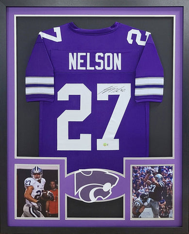 Jordy Nelson Autographed Signed Framed Kansas State Jersey BECKETT