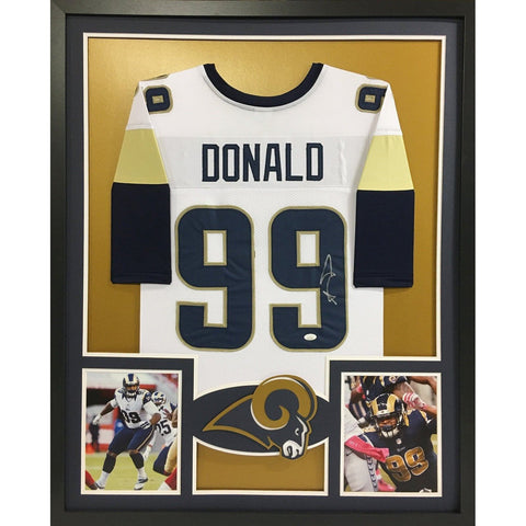Aaron Donald Autographed Signed Framed Los Angeles Rams Jersey JSA