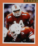 Vinny Testaverde Signed Miami Hurricanes 35"x 43" Custom Framed Jersey (JSA COA)