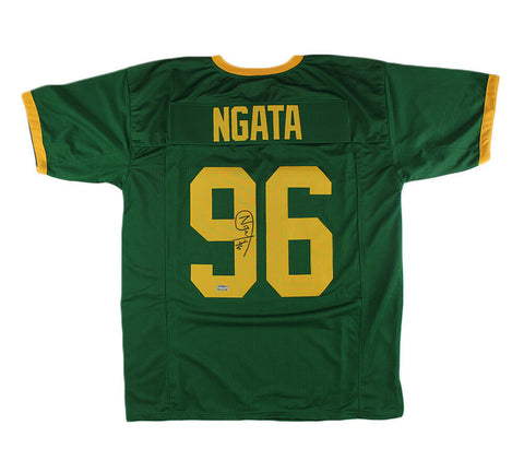 Haloti Ngata Signed Ducks Custom Green Jersey