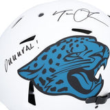 Trevor Lawrence Jaguars Signed Lunar Eclipse Authentic Helmet w/#Duuuval Insc