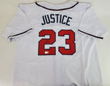 Dave Justice Signed Atlanta Braves Jersey (Beckett) 2xWorld Series Champion / OF