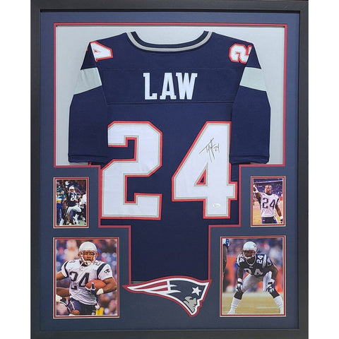 Ty Law Autographed Framed New England Patriots Jersey