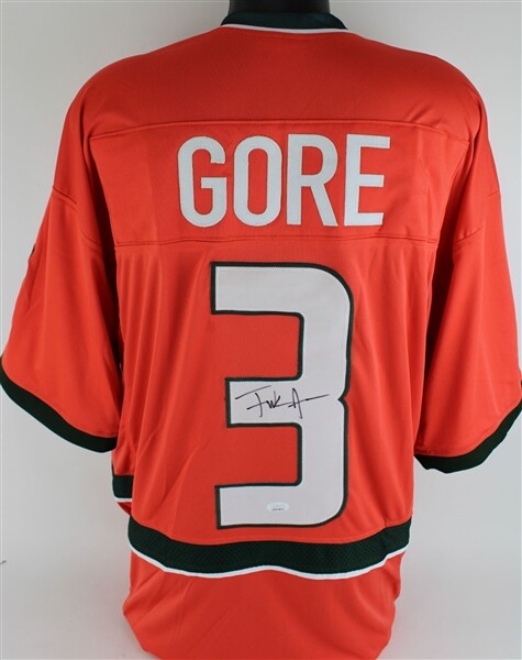 Frank Gore Signed Miami Hurricanes Jersey (JSA COA) 5xPro Bowl Running Back