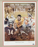 Walter Payton Autographed Framed Lithograph Photo Bears Beckett AB08919