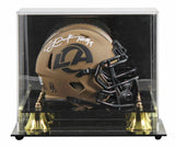 Rams Eric Dickerson "HOF 99" Signed STS II Speed Mini Helmet W/ Case BAS Witness