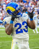 Kyren Williams Signed Los Angeles Rams 35x43 Frame Jersey Beckett /2023 Pro Bowl