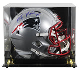 Patriots Vince Wilfork Signed Full Size Speed Rep Helmet W/ Case BAS Witnessed