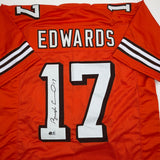Autographed/Signed Braylon Edwards Cleveland Orange Jersey Beckett BAS COA