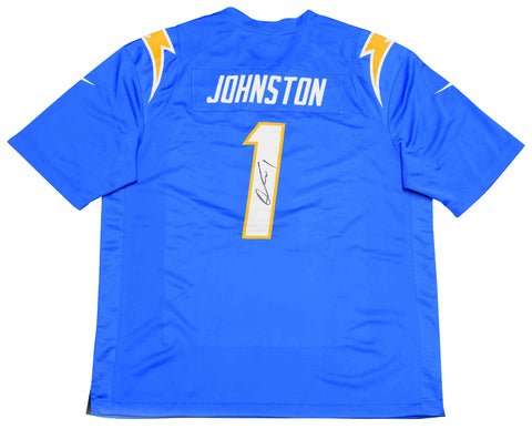 QUENTIN JOHNSTON SIGNED LOS ANGELES CHARGERS #1 POWDER BLUE NIKE JERSEY BECKETT