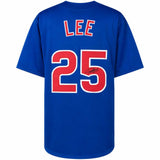 Derrek Lee (CUBS) Signed Blue Custom Baseball Jersey - (SCHWARTZ SPORTS COA)