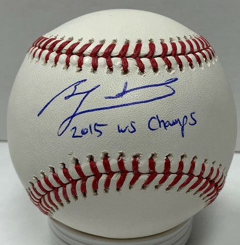 Royals BEN ZOBRIST Signed Official MLB Baseball AUTO w/ "2015 WS Champs" - JSA