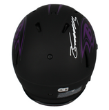 Zay Flowers Autographed Ravens 'Eclipse' Authentic Speed Helmet Beckett