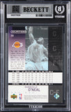 Lakers Shaquille O'Neal Signed 2002 Upper Deck Ovation #36 Card BAS Slabbed