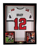 Tom Brady Tampa Bay Buccaneers Signed Football Jersey Framed Fanatics 200801