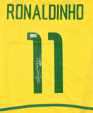 Ronaldinho Signed Brazil FC Home Yellow Jersey #11 - Beckett Hologram