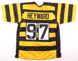Cameron Heyward Signed Steelers Bumble Bee Throwback Jersey (Beckett) D.T.