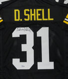 Steelers DONNIE SHELL Signed Custom Replica Black Pittsburgh Jersey AUTO - BAS
