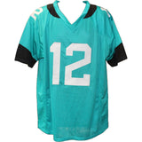 Travis Hunter Autographed/Signed Pro Style Teal XL Jersey Beckett Witness 51421