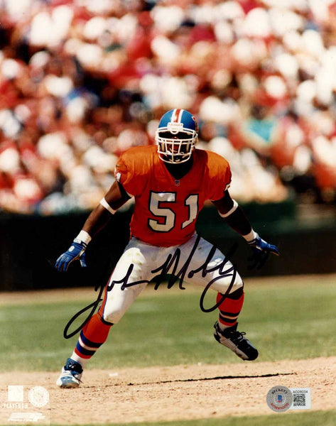 John Mobley Autographed Denver Broncos 8x10 Photo Beckett 51100