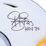 Troy Polamalu Pittsburgh Steelers Signed Flat White Authentic Helmet & HOF Insc
