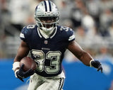 Javonte Williams Signed Dallas Cowboys 35" x 43" Framed Blue Jersey (Beckett) RB