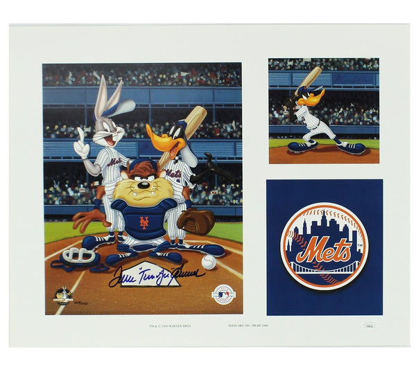 Tom Seaver Signed New York Mets Unframed 16x20 Looney Tunes MLB Photo - Terrific