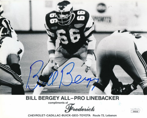 Bill Bergey Autographed 8x10 Photo Philadelphia Eagles JSA