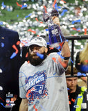 Julian Edelman Signed 16x20 Photo Patriots Super Bowl LIII Trophy Beckett