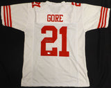 San Francisco 49ers Frank Gore Autographed White Jersey Beckett BAS QR #W534768