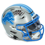 Calvin Johnson Autographed Detroit Lions Midi Speedflex Helmet Beckett Witnessed