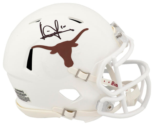 Vince Young Signed Texas Longhorns Riddell Speed Mini Helmet - (SCHWARTZ COA)