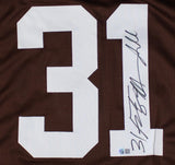 Frank Minnifield Signed Cleveland Browns Jersey (GTSM) 4xPro Bowl Defensive Back