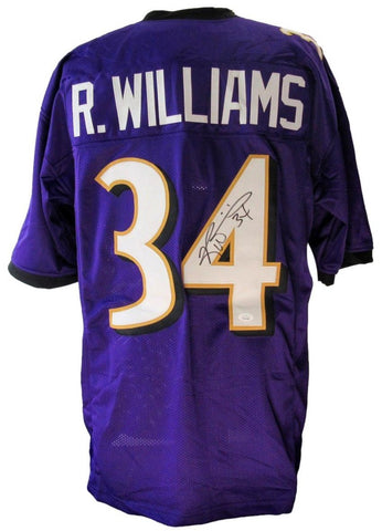 Ricky Williams Signed/Auto Baltimore Ravens Custom Football Jersey JSA 203220