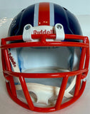 Dennis Smith Autographed Denver Broncos Blue Metallic Mini Helmet Inscribed JSA