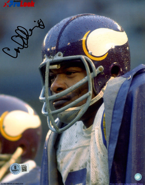 Carl Eller Autographed/Signed Minnesota Vikings 8x10 Photo Beckett 57596