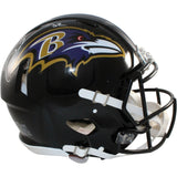 Ray Lewis Autographed Baltimore Ravens Authentic Helmet Beckett Witness 56144
