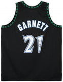 Kevin Garnett Timberwolves Signed Black 96-97 Mitchell & Ness Swingman Jersey