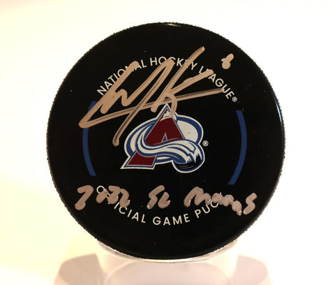 Cale Makar Autographed/Inscribed "2022 SC Champs" Official Avalanche Game Puck