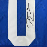 Autographed/Signed DeMarcus Lawrence Seattle Blue Retro Jersey Beckett BAS COA