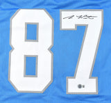 Sam LaPorta Autographed Blue Pro Style Jersey - Beckett W Hologram *Black