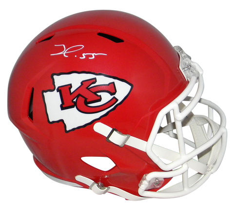 FRANK CLARK AUTOGRAPHED KANSAS CITY CHIEFS FULL SIZE SPEED HELMET JSA